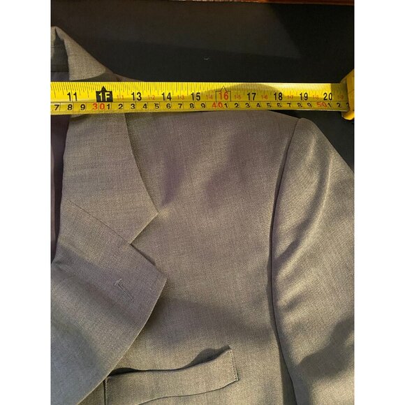 Bonelli Mens Suit 40R Polyester Blazer + Pants Formal Professional - Picture 9 of 15